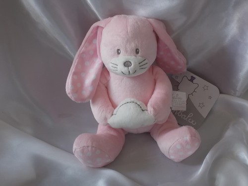 Doudou lapin rose nuage - lapin, rose,