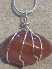 Carnelian Pendant On A