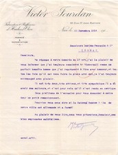 LETTRE   1914  HUILES D OLIVE VICTOR JOURDAN A NICE - M.LUCIEN FOUCAULD A COG