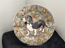 BELLE ASSIETTE A DESSERT EN FAIENCE DE GIEN DECOR RAMBOUILLET SERVICE DE CHASSE