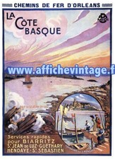 affiche poster cote basque saint jean de luz