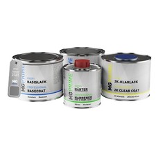 Peinture voiture kit de pot pour Jaguar 2361 NMK Bosphorus Grey Satin 1,75L