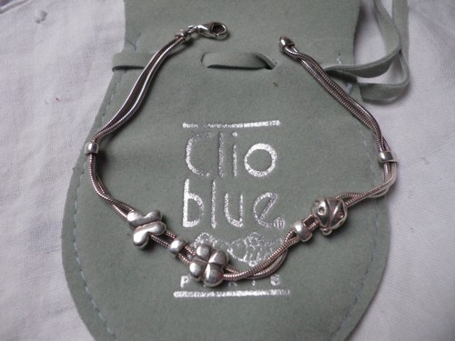 Clio blue bracelet - bracelet, argent