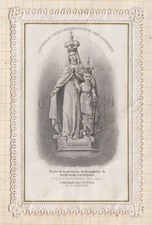 25F475 IMAGE PIEUSE RELIGIEUSE dentelle NOTRE DAME D'ESPERANCE érigée par PIE IX