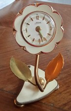 Ancien Réveil Voyage Pendulette Forme Fleur Kaiser Germany/Old clock  Pendulum