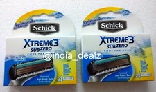 Lot de 4 cartouches Schick Xtreme3 SubZero - 8 cartouches neuves jamais ouvertes