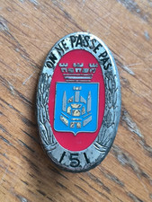 Insigne 151° RI Régiment d'Infanterie   /  Y Delsart H117   /U162