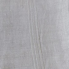 235 X 84 cm Nappe ancienne en lin rustique épais blanc cassé à liteaux