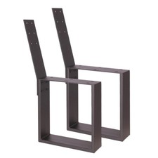 2 PIEDS DE BANC EN ACIER NOIR