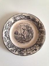 Assiette HB Choisy le Roi Assiette parlante Questions de mr Crakfort  n° 4 