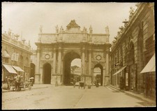 photo ancienne . Nancy . Arc de Triomphe rue Héré . fin XIXé / 1900