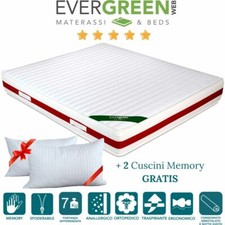 Matelas Orthop?dique ? M?moire de Forme H 25 D?houssable avec Oreillers Gratuit