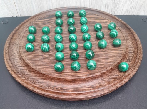 Jeu solitaire malachite bille - solitaire,