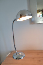 Très belle lampe de bureau articulée sur flexible, en métal chromé (70' -Testée)