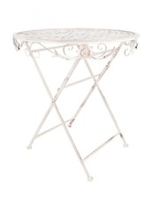 Petite table fer blanc - petite,