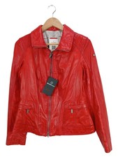 Milestone Veste en Cuir Femme Rouge Ajourée Moderne (EU 36)