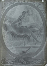 FEMMES NUES 1920 PLAQUE VERRE