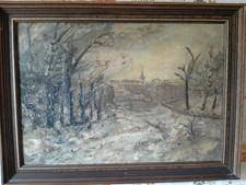 Huile sur toile paysage de