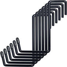 Heavy Duty Vinyl Coated Garage Hooks - 6 Pack for Bikes, Ladders & More