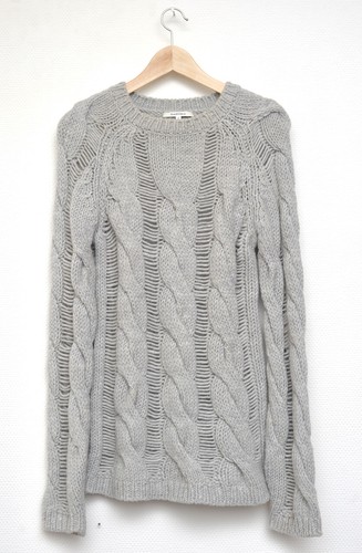 Pull tricot carven gris - pull, s