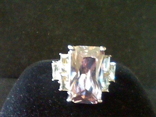Emerald cut lavender white - cut, &