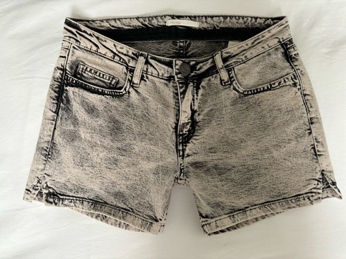 Short jean denim noir beige