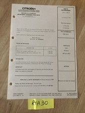 Citroën note technique 1979 C35 essence modification ressort de soupape