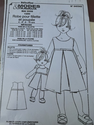 Patron enfant fille - patron,