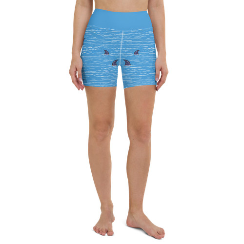 High waist yoga shorts - waist,