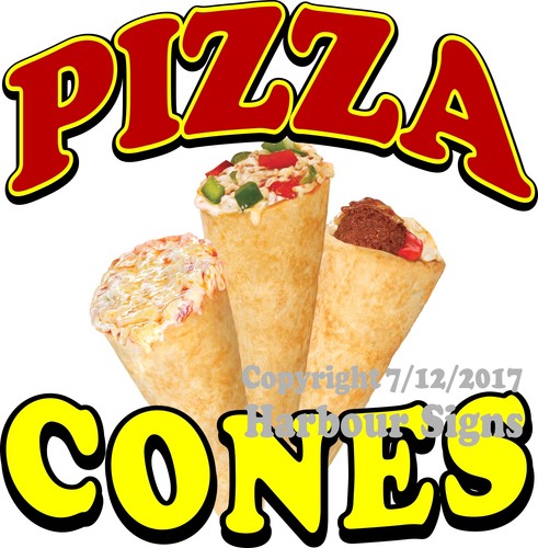 Pizza cones decal - (choose, your