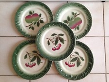 5 belles anciennes assiettes a