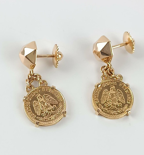 Boucles oreilles jaune - or,