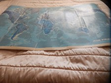  ANCIEN PLANISPHÈRE AIR FRANCE PLASTIFIE EDITIONS GABELLI 1993 CARTE COLLECTION 