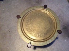 Ancien Guéridon marqueterie en bois