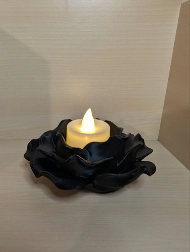 Bougeoir fleur rose - fleur,