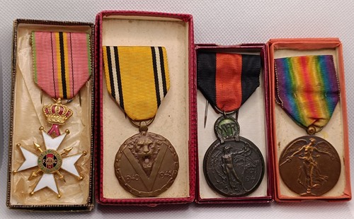 Lot médailles belgique guerre - belgique,