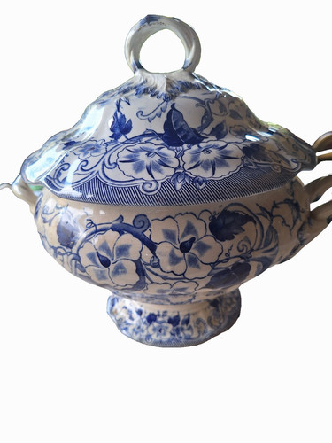 Grande soupiere faience creil - soupiere,