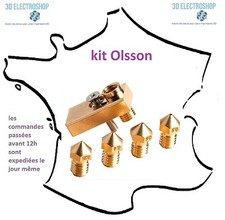 Kit Olsson 1.75 ou 3mm avec 4 buses pour imprimante 3D ultimaker