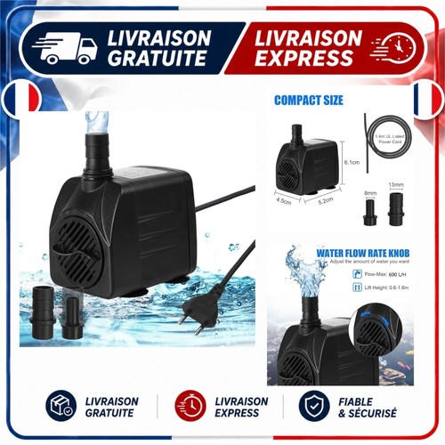 Pompe eau aquarium w 600 - eau, 10