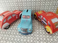 Boites à gateaux vide voiture 2CV  métal lot de 3