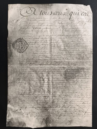 1771 parchemin vente - parchemin,,