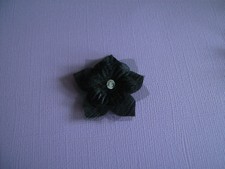 Barrette/pince cheveux enfant fille robe mariage/soirée/cérémonie Noir Fleur