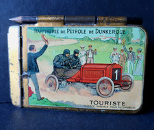 Carnet Tole Publicitaire Essence Touriste Raffinerie Pétrole de Dunkerque 1905