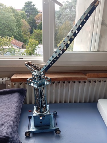 Meccano grue métal vintage - meccano,
