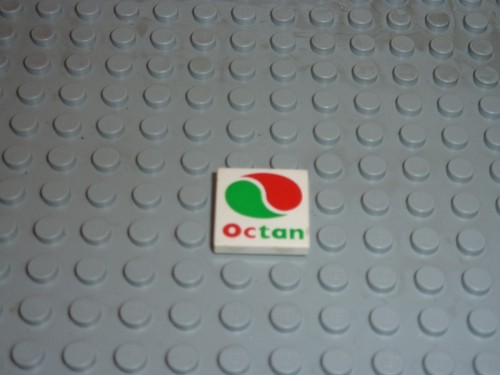 Lego tile with octan - with,