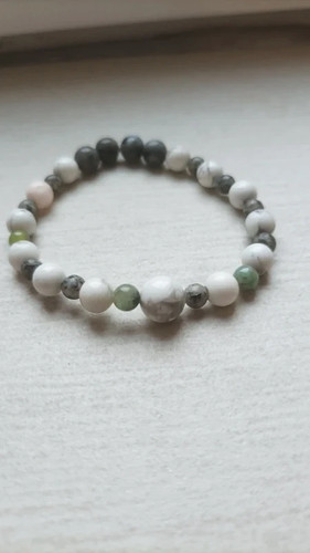 Bracelet howlite labradorite - bracelet,