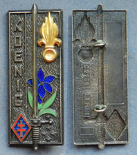 KOENIG, GAL, EMIA, LÉGION ÉTRANGÈRE, ÉMAIL, GRENADE DORÉE, EMBOUTI - LR PARIS