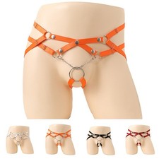 String sexy homme Edgy string lanières perles oring jockstrap sous-vêtements s