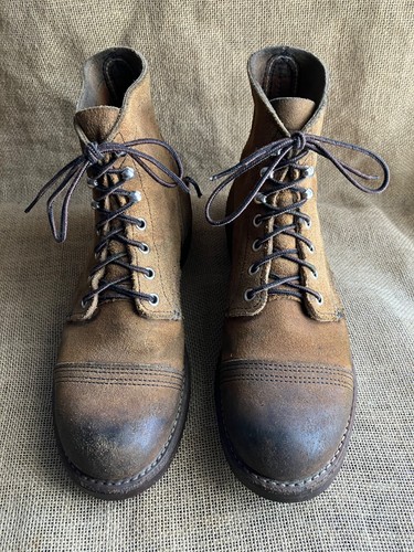 Bottes cuir roughout red - bottes,