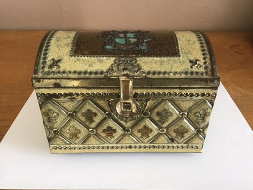 Ancien coffret fer blanc - coffret, fer-blanc